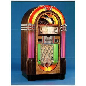 The Bubbler Jukebox FLYER Original Phonograph Music Unused 1988 Vintage Promo